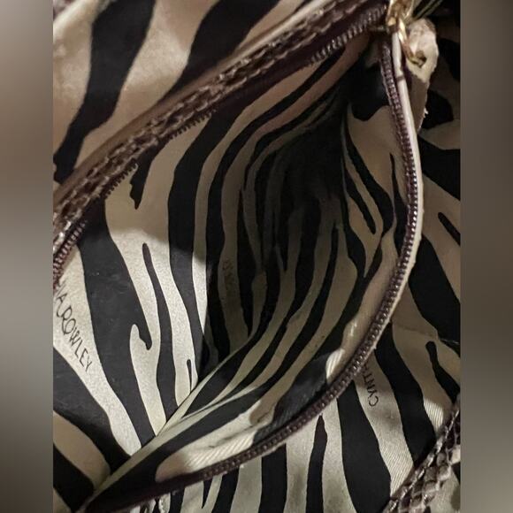 Cynthia Rowley Faux Snakeskin Leather Hobo Bag - Picture 15 of 16